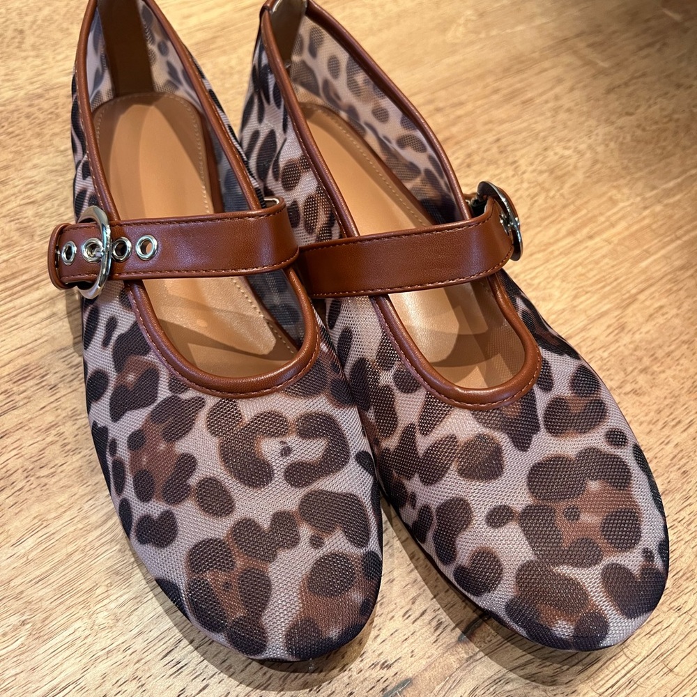 Leopard Maryjane ballet flat